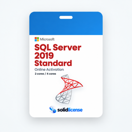 SQL Server 2019 Standard license with 2 cores or 4 cores