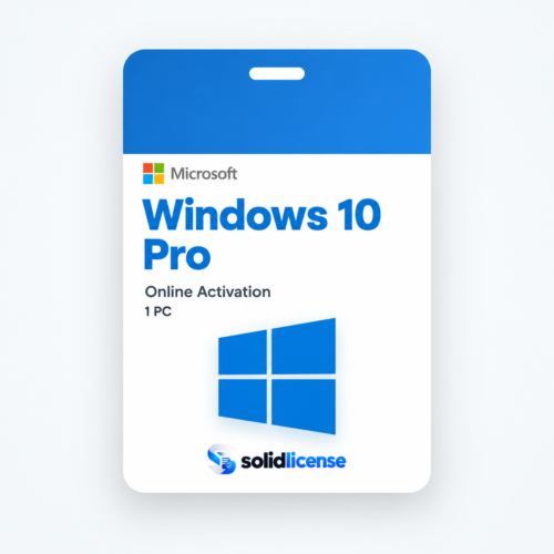 Microsoft Windows 10 Pro License Windows 10 Pro license with online activation for 1 PC