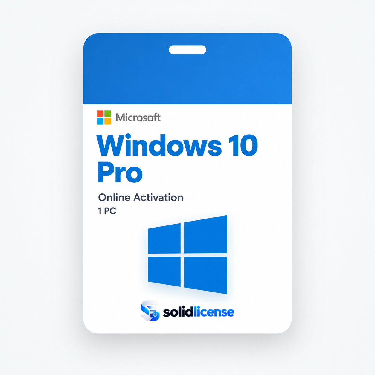 Windows 10 Pro license with online activation for 1 PC