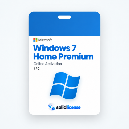 Microsoft Windows 7 Home Premium License Windows 7 Home Premium license with online activation for 1 PC
