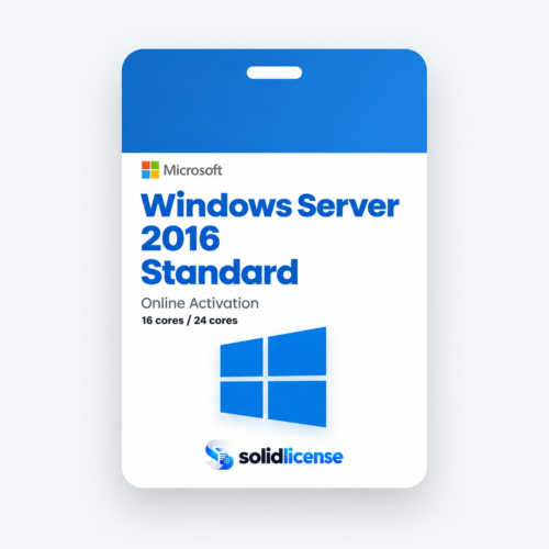 Windows Server 2016 Standard License Windows Server 2016 Standard license with 16 cores or 24 cores