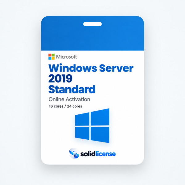 Windows Server 2019 Standard license with 16 cores or 24 cores