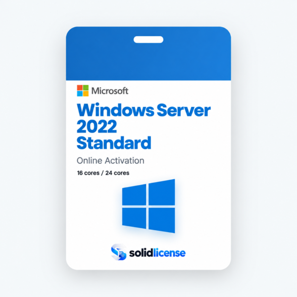 Windows Server 2022 Standard license with 16 cores or 24 cores