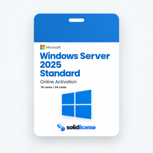 Windows Server 2025 Standard License Windows Server 2025 Standard license with 16 cores or 24 cores